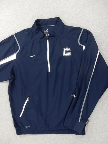 UCONN Huskies Nike Storm Fit Athletic Dept Jacket (Men's Small) Blue/White Cover