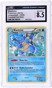 2010 Pokemon Unleashed Blastoise Cracked Ice Holo #13 CGC 8.5 - Picture 1 of 2
