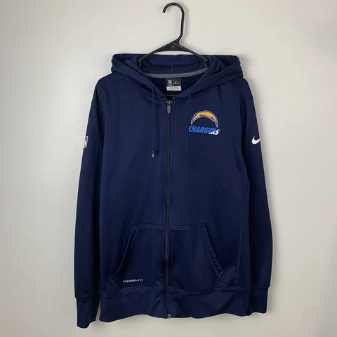 Nike Zip Up Hoodie Sweater Los Angeles Chargers Adult Large L Blue NFL Mens Cover