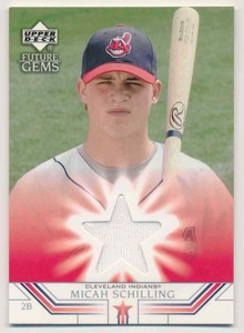 2002 Upper Deck Future Gems Micah Schilling Jersey Cleveland Indians #70