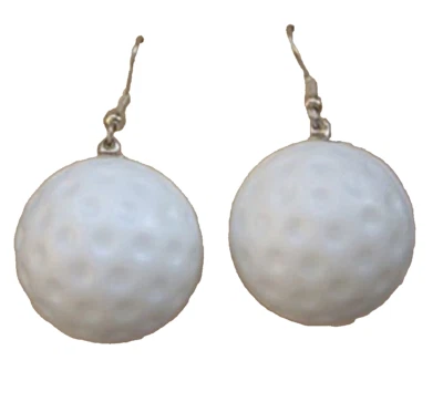 PENDIENTES Grandes Retro PELOTAS DE GOLF FUNKY Divertido Juego de Regalo para Golfista Novedad Dije Joyería Foto 1 de 2