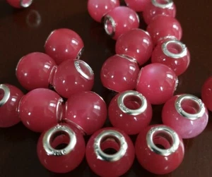 22 Stück - Europäisches Bettelarmband Perlen - Rosa - Bild 1 von 3