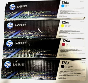 HP 126A Tonerkartuschen Cyan, Magenta, gelb schwarz (4er-Pack) - Bild 1 von 3