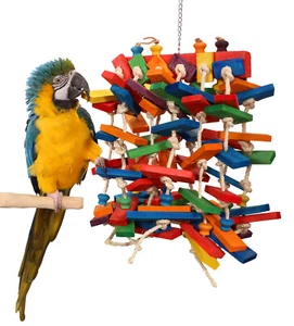 Rainbow Parade - Large Wooden Parrot Toy for Macaws and Cockatoos - Picture 1 of 3