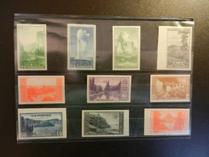 #756-65 KOMPLETTSATZ der *IMPERF NATIONALPARKS* AUSGABE. MH, F-VF, OG - Bild 1 von 1