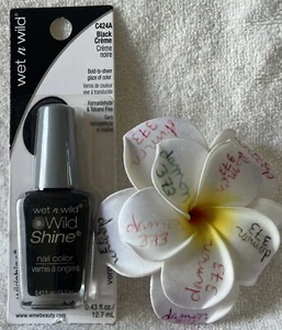 wet n wild***WILD SHINE***BLACK CRÈME #C424A~~~0.43 fl oz/12.7 mL~~~NEW~~~SEALED - Imagen 1 de 4