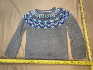 Kids Unisex Gray Sweater  Size 6 - Picture 1 of 2