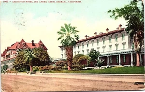 Postkarte Arlington Hotel und Nebengebäude Santa Barbara um 1900, ca. Street View - Bild 1 von 3