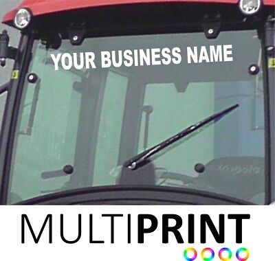 Personalised Business Tractor Sunstrip Sunvisor Decal Vinyl Sticker TRA5 • 9.99£