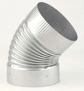 HEAT FAB SAF-T LINER 6" 45 DEGREE RIGID ELBOW 304 STAINLESS STEEL - Picture 1 of 1