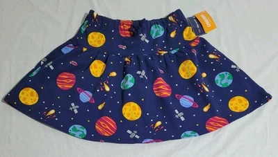 Falda corta Gymboree para niña talla 10 estampado planeta y espacio Comet Club precio de venta sugerido por el fabricante 32,95 USD Foto 1 de 4