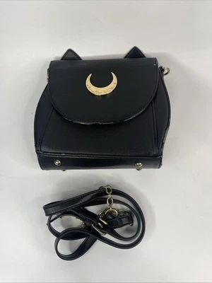 Bolsa de ombro Samantha Vega Sailor Moon Collaboration Luna gato preto Japão LEIA - Imagem 1 de 4