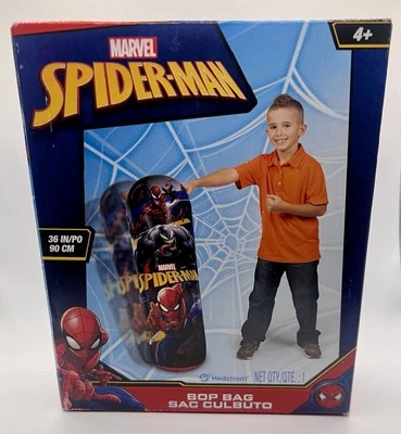 Marvel Spider-Man 36" saco de pancadas bop inflável ativo infantil Venom idades 4+ meninos - Imagem 1 de 2