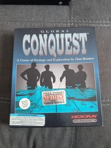 Global Conquest Big Box PC Game (Micro Play 1992) Complete with Manual - Picture 1 of 8
