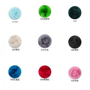 9 Colors Fibre Wool Roving For Needle Felting Hand Spinningss DIY Craft Material - Picture 1 of 67