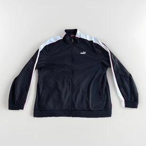 Puma Track Jacket Men's XL Red Black & White Polyester Pockets 90s Y2K Top - Picture 1 of 7