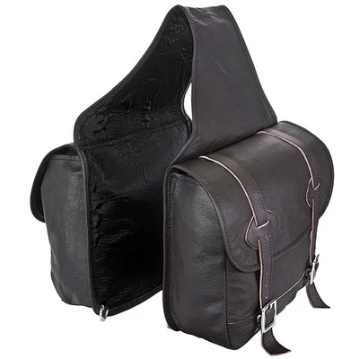 Bolso de montar de caballo de cuero suave HILASON negro | ecuestre occidental ajustable Foto 1 de 4
