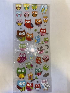 Eulen Stickerbogen Sammelalbum Planer Basteln Sticker - Bild 1 von 3