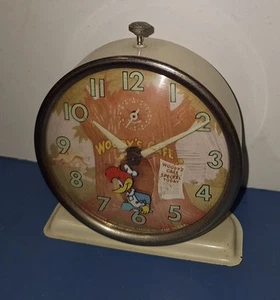 Woody Woodpecker Woody's Cafe Novelty Moving Head Clock Working Automaton +Alarm - Picture 1 of 13