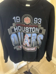 Men’s Vintage Houston Oilers Pullover Sweatshirt Medium 1993 American Champs - Picture 1 of 3