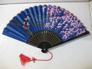 F134 VINTAGE ABANICO CON DECORACION ORIENTAL-PABELLON JAPON EXPO 92 SEVILLA - Foto 1 di 8