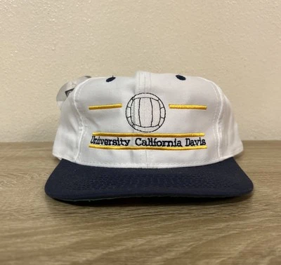 Vintage U.C. Davis Volleyball Snapback Hat The Game Tri Bar Cap RARE 90s - Image 1 of 4