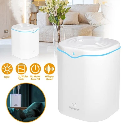 USB Luftbefeuchter 2000ml,Mini Air Humidifier,Raumbefeuchter Diffusor mit Licht - Bild 1 von 4