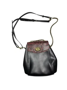 Authentischer Coach Parker wandelbarer Lederrucksack schwarz Schlangenleder AUSVERKAUFT - Bild 1 von 8