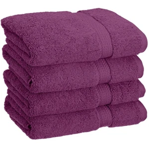 Thick Egyptian Cotton Hand Towel Set of 4, Oversized Plush & Absorbent Towels - Picture 1 of 112