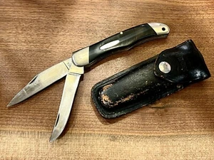 Vintage Buck 317 USA Trailblazer 2-Blade Folding Pocket Knife with Sheath - Picture 1 of 10