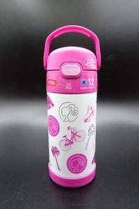 Thermos Kids Mattel Barbie Pink & White Stainless Steel FUNtainer 12oz/355 ml - Picture 1 of 24