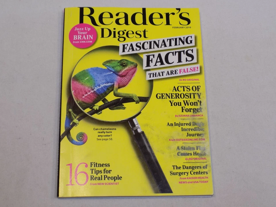 Reader's Digest Magazine Feb 2019 Acts of Generosity Fascinating Facts Avocados - Image 1 of 1