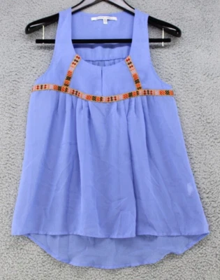 Blusa Collective Concepts Top Para Mujer Talla M Azul Sin Mangas Semi Transparente Foto 1 de 3