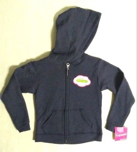 Hanes Girls' Full-Zip Hoodie Sweatshirt ComfortSoft Hooded NWT Navy XS 4-5 plain - Picture 1 of 3