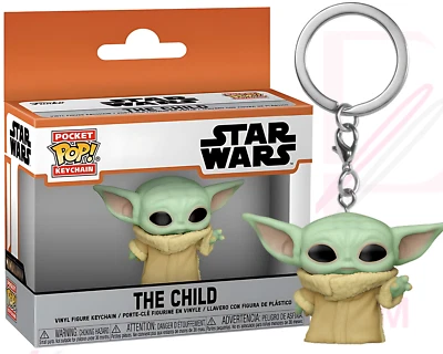 Star Wars Mandalorian Funko POP Keychain THE CHILD FORCE Pocket Collectible - Image 1 of 4