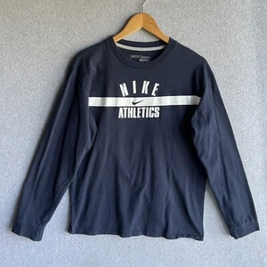 Nike Y2K Long Sleeve Athletic T Shirt Blue Logo Size XL (18-20) Boys  - Picture 1 of 8