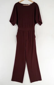 Mono New York & Company XS Rojo Oscuro Borgoña Pierna Recta Bolsillos Elásticos - Imagen 1 de 11