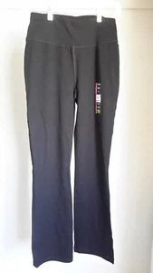 Pantalones Athletic Works Mujer XS High Rise Humedad Absorbedor Negro Pierna Recta Nuevos sin etiquetas - Imagen 1 de 9