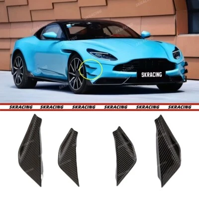 Real Carbon Fiber Front Bumper Splitter Vent Fins For 2017-23 Aston Martin DB11 - Image 1 of 4