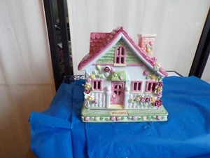 Royal Albert Old Country Rose 2-Pc Cottage Votive Candle Holder House #28831-430 - Picture 1 of 11