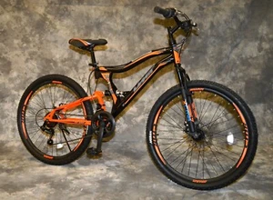 26 Zoll MTB VOLLGEFEDERT mit 21-GANG SHIMANO & SCHEIBENBREMSEN NEU 2659--ORANGE - Bild 1 von 6
