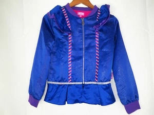NWOT Jojo Siwa Purple Peplum Bomber Satin Jacket Girl's 12/16 XL Jojo's Closet - Picture 1 of 5