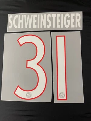 Germany Bayern Munich Schweinsteiger Original Name Set For A Shirt - Image 1 of 4