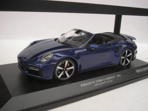 PORSCHE 911 TURBO S CABRIOLET 2020 BLAU METALLIC 1/18 MINICHAMPS 155069081 NEU - Bild 1 von 8
