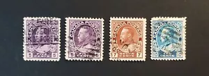 Estampillas Canadá Usadas: Lote de 4 Almirantes F-VF Usadas - Imagen 1 de 1
