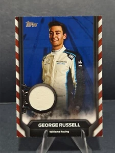 2021 Topps Formula 1 Racing F1 George Russell Blue 60/99 Relic #F1R-GRG - Picture 1 of 2