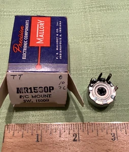 Mallory Potentiometer MR1500P p/c mount 1500 ohms 3 watts - Picture 1 of 3