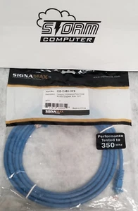 CAT 5E SIGNAMAX PATCH CORD CON STIVALE ANTISTRAPPO 10FT BLU (lotto di 4) NUOVO IN CONFEZIONE - Foto 1 di 1
