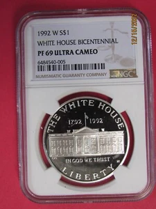 1992 "W" WHITE HOUSE BICENTENIAL "NGC PF69UC" - Picture 1 of 2