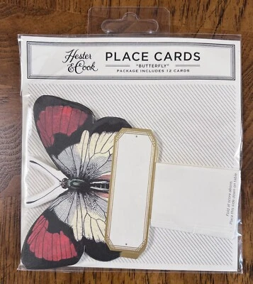 Новый Hester & Cook 12 имя место карты штампованная бабочка HC062 - много доступны - Изображение 1 из 3